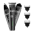 Beardo Apex Prime grooming kit men with three attachments for beard, mustache, and nose hair trimming, featuring stainless steel blades and rechargeable battery.