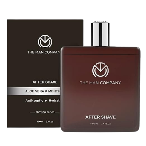 The Man Company after shave spray bottle with Aloe Vera and Menthol