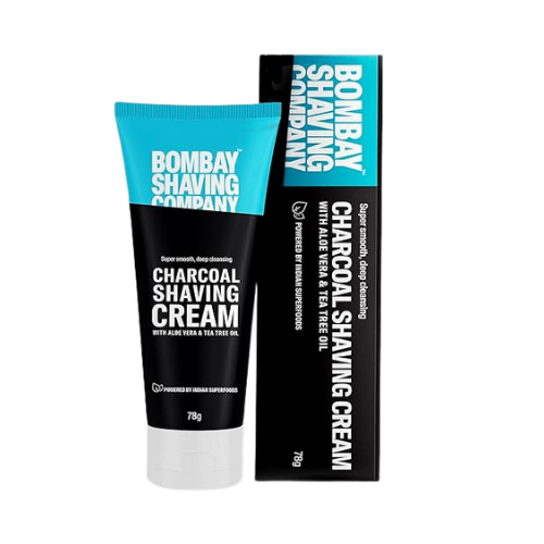 Charcoal Shaving Cream for men with Aloe Vera and Tea Tree oil
