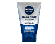 Dark spot reduction face wash for men, with 10x formula, suitable for all skin types.