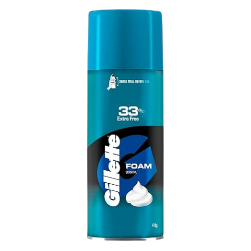 Smooth shave using Gillette best shaving cream for sensitive skin