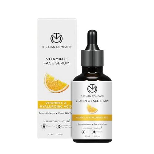 Vitamin C skin brightening serum that fades dark spots and hydrates the face.